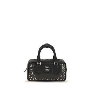 Miu Miu Black Calf Leather Bos Taurus Women's Handbag